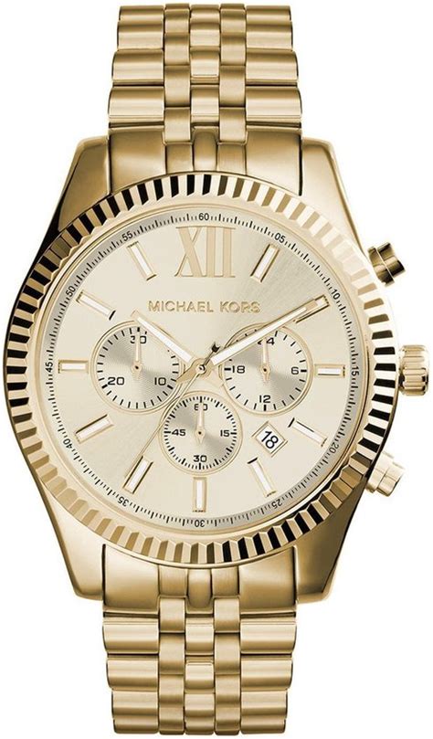 michael kors horloge mannen goud|Michael Kors men's gold watch.